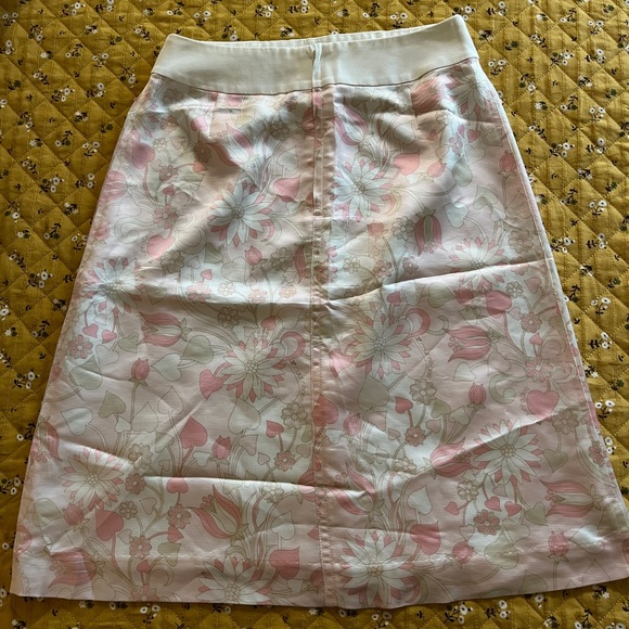 Courreges floral skirt with pearls and logo chain - Picture 4 of 6